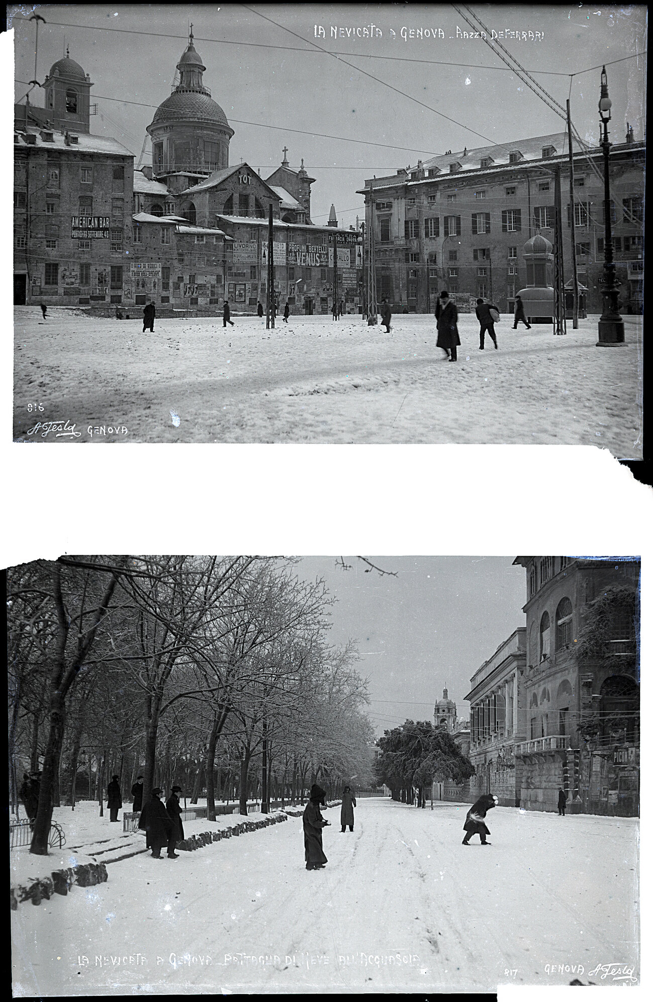 GEL 84-8 n° 27272 Nevicata a Genova Piazza De Ferrari Acquasola 1908 fot. Testa.jpg