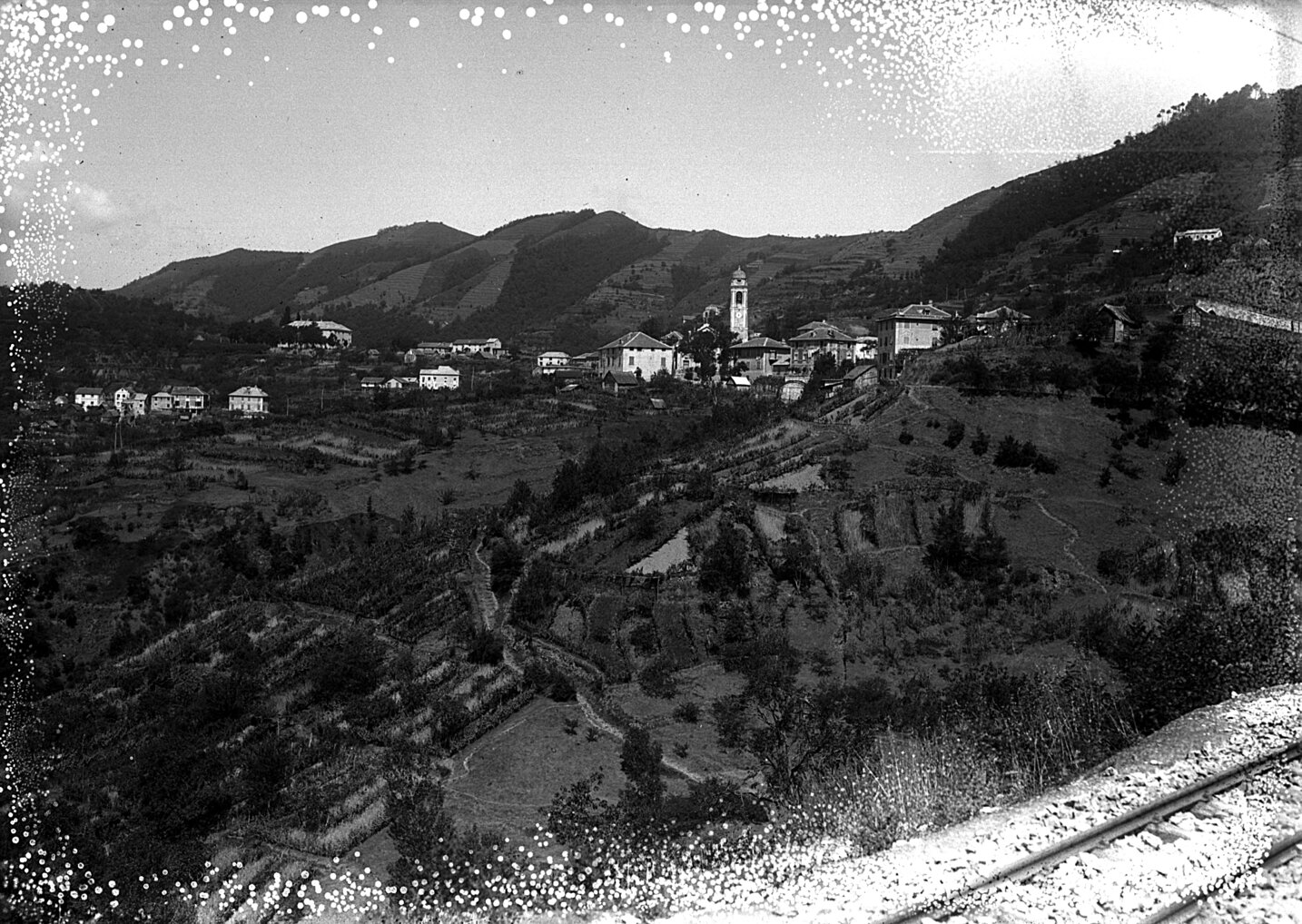 negativo n° 8847 Ferrovia Casella. Panorama di S.Olcese - 21 giugno 1928.jpg