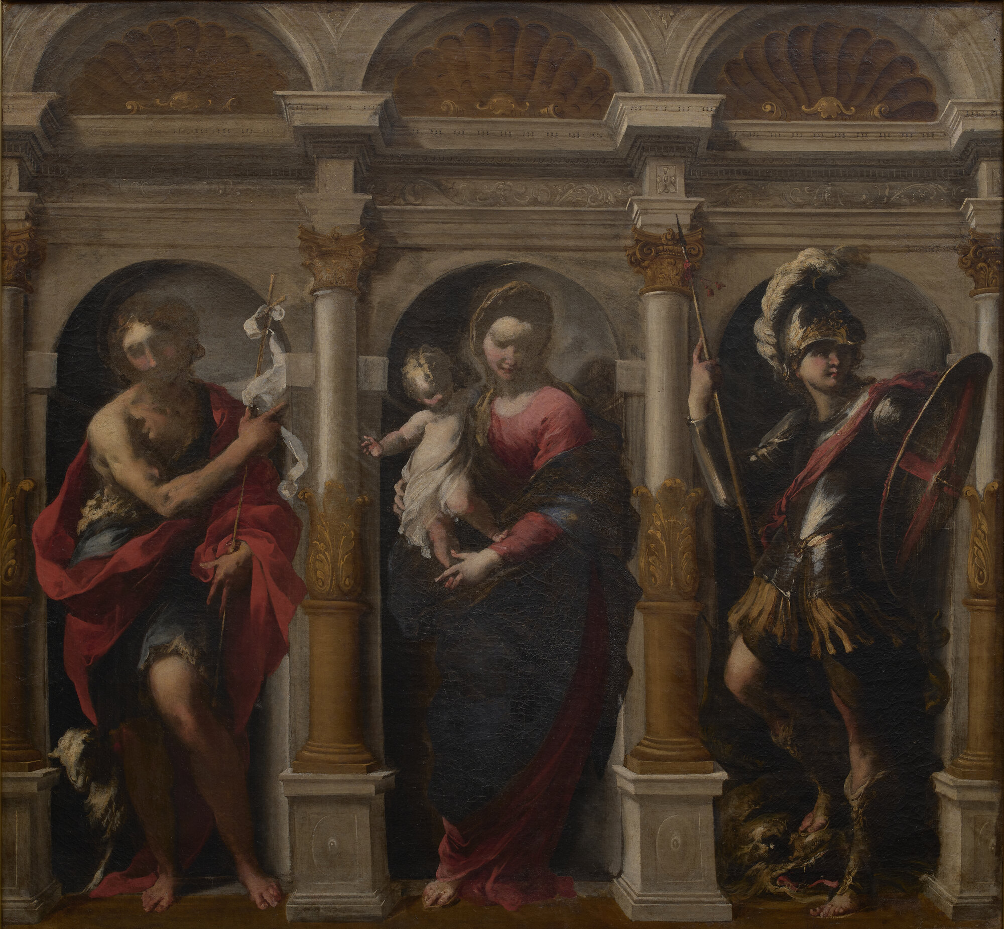 PB_367, Valerio Castello, Vergine tra i Ss Giovanni Battista e Giorgio, foto S. Lezzi 2023.jpg